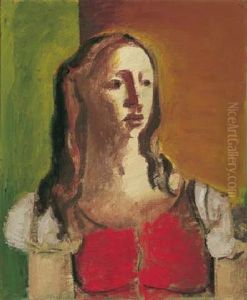 Woman In Red Waistcoat Woman In Red Waistcoat