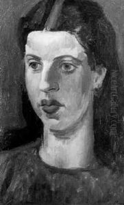 Portrait Of A Young Woman by Bernard Meninsky