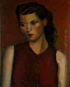 Girl With Flowing Hair by Bernard Meninsky