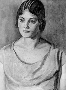Portrait Of A Lady by Bernard Meninsky
