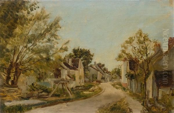 Village Street With Houses And Trees - view 1