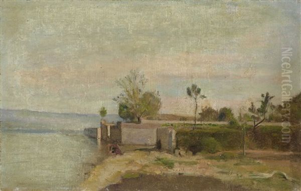 Wascherin Am Ufer Des Genfersees - view 1