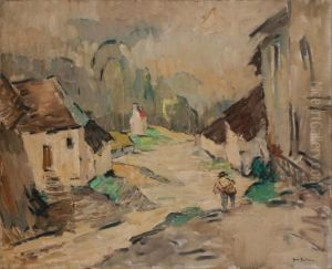 Rue Animee A Monchecourt by Abel Bertram