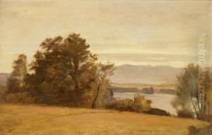 Juralandschaft Mit Baumgruppe Und Gewasser by Barthelemy Menn