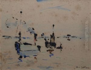 Bateaux En Mer by Abel Bertram