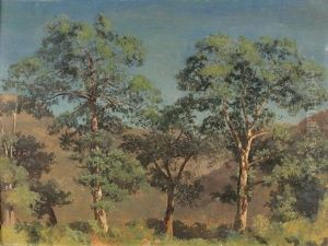 Landschaft Mit Baumen by Barthelemy Menn