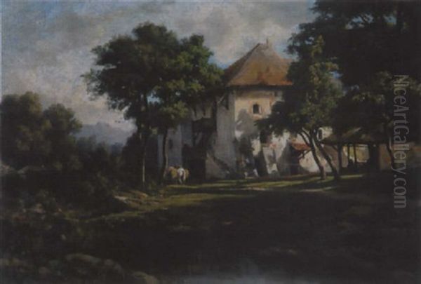 Gehoft In Bewaldeter Landschaft - view 1
