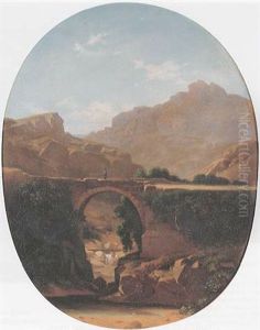 Pont Aux Environs De Rome by Barthelemy Menn
