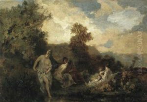 Landschaft Mit Badenden by Barthelemy Menn