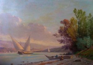Barque Du Leman, Vers Geneve, Depuis La Rive Droite Barque Du Leman, Vers Geneve, Depuis La Rive Droite