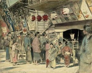 The Bill Of The Play, Japan by Mortimer Luddington Menpes