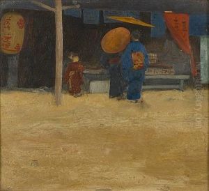 Japanese Street Scenes (2 Works)