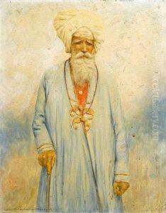 A Retainer Of The Maharajah Of Cutch by Mortimer Luddington Menpes