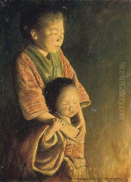 Two Japanese Figures - view 1