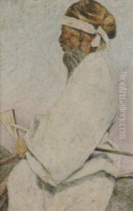 A Shinto Priest On Horseback