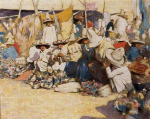 A Mexican Market by Mortimer Luddington Menpes