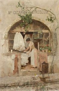 La Repasseuse by Edouard (John) Menta