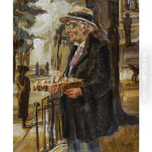 Le Vendeur De Rue by Edouard (John) Menta