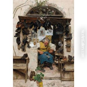Der Alte Schuster by Edouard (John) Menta