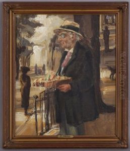 Le Vendeur De Rue by Edouard (John) Menta