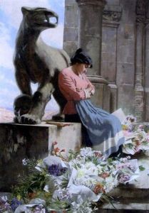 La Marchande De Fleurs by Edouard (John) Menta