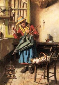 Umbrella Lady by Edouard (John) Menta