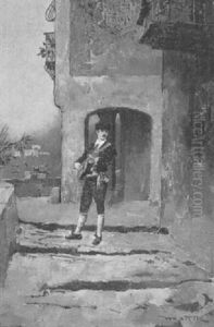 Bildnis William Mariand Als Gitarrenspieler by Edouard (John) Menta