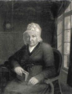 Bildnis Einer ,lteren Frau Mit Zugeschlagenem Buch by Kaspar Anton Menteler