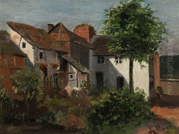 Oil Painting Of A Backyard - view 1