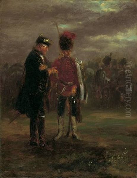 Two Frederician Officers In Conversation - view 1