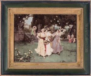 Figure Femminili Nel Parco by Wilhelm Menzler