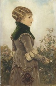 A Noble Maiden In A Garden A Noble Maiden In A Garden