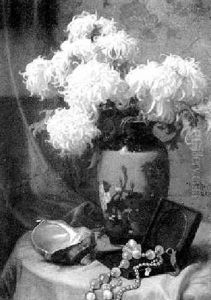 Stilleben Mit Chrysanthemenstraus