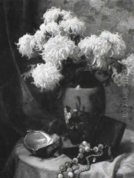 Stilleben Mit Chrysanthemen In Einer Vase - view 1