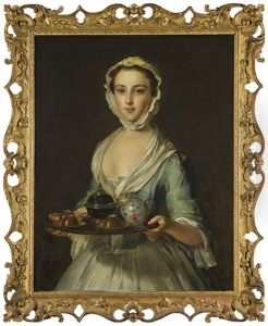 A Young Woman Carrying A Tea Tray, Possibly Hannah, The Artist's Maid