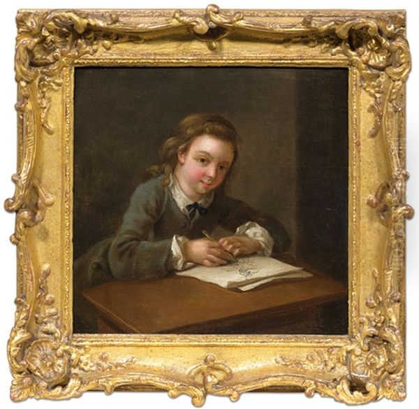 Boy Drawing - "le Jeune Dessinateur - view 1