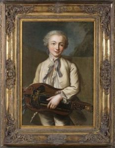 Portrait Of A Youth Planing A Hurdy Gurdy