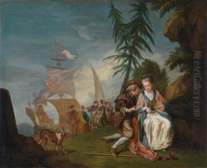 Ein Galantes Paar Vor Der Einschiffung Nach Kythera