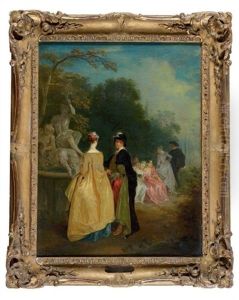 La Conversation Dans Le Parc by Philip Mercier