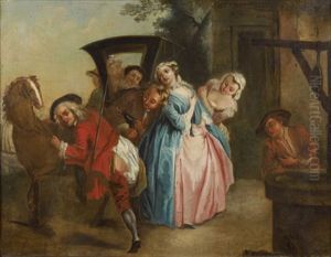 Le Depart Du Voyageur by Philip Mercier