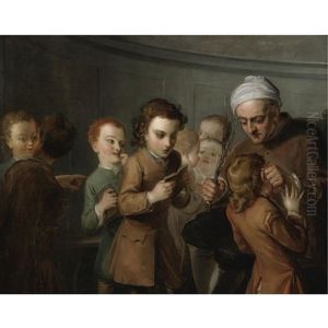School Master And His Students by Philip Mercier
