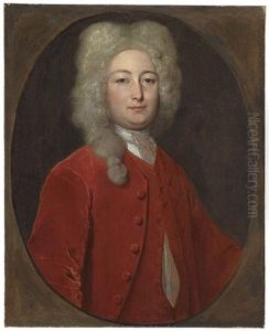 Portrait Of A Gentleman In A Red Coat by Philip Mercier