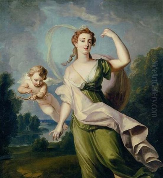 Portrait Of A Lady As Venus, In A Landscape - view 1