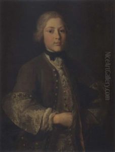 Portrait De Jeune Homme Au Tricorne by Philip Mercier
