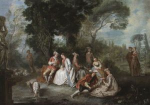 Scene Pastorale Pres D'une Fontaine