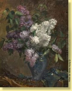 Vase Fleuri De Lilas by Eugene Bertrand