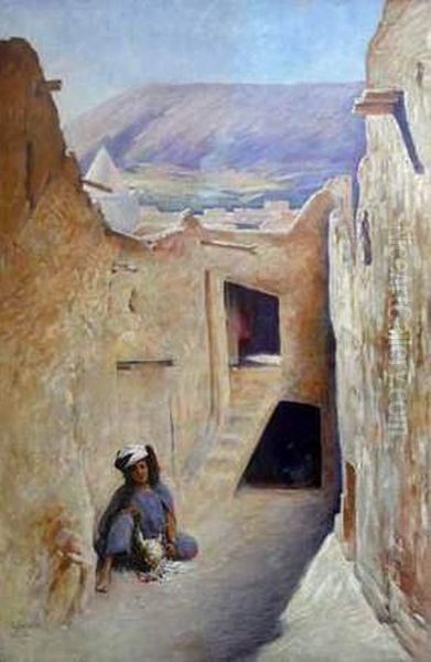 Jeune Fille Dans Une Ruelle A Bou Saada - view 1