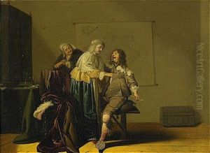 Interior Med Figurscen by Jacob Frans van der Merck