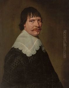 A Portrait Of A Man, Aged 32, With A Lace Collar