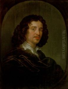 Portrait Eines Herren Mit Dunklen Locken